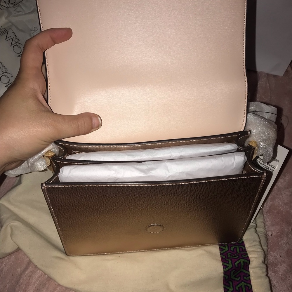 💕SOLD💕Tory Burch Rose Gold Metallic Robinson - Picture 6 of 8